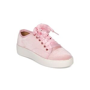 Wild Diva Pink lace up low top shoes